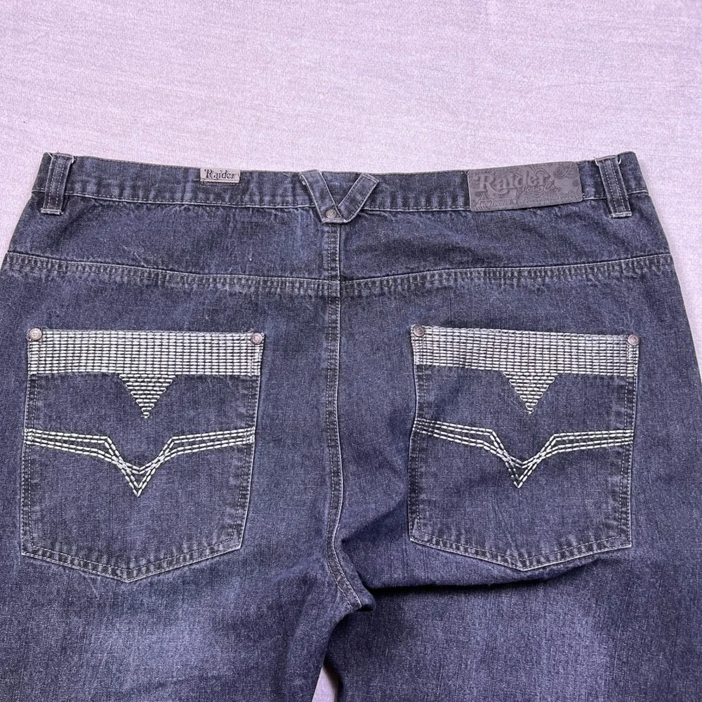Raider Jean Co‎ Mens Dark Wash Straight Leg Denim Jeans Size 44